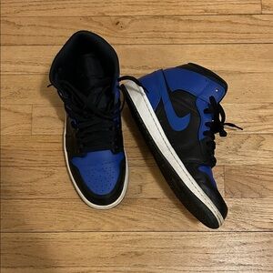 Nike Air Jordan 1 Mid - Black & Royal Blue